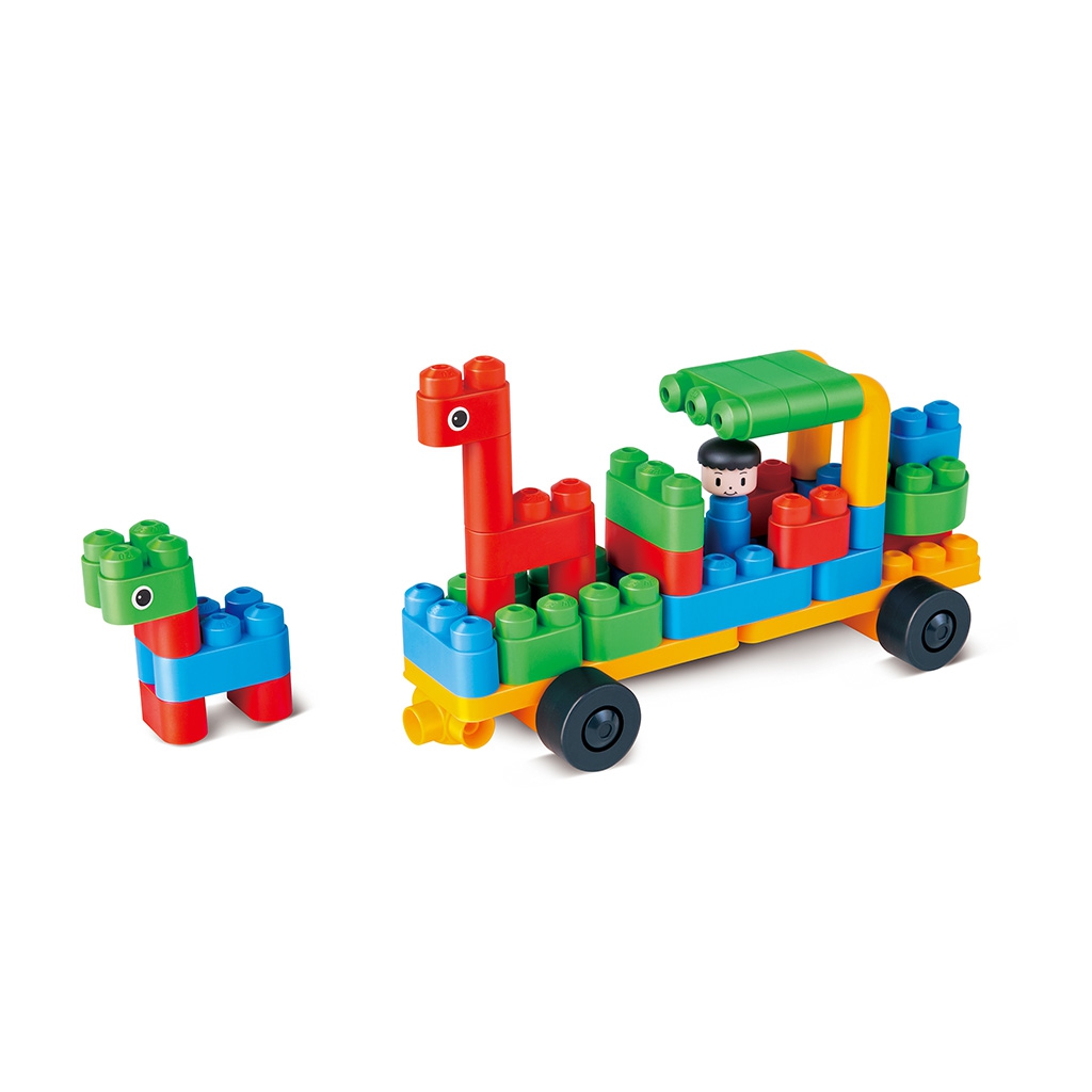 Poly M 動物園管理員/汽車積木組__760006