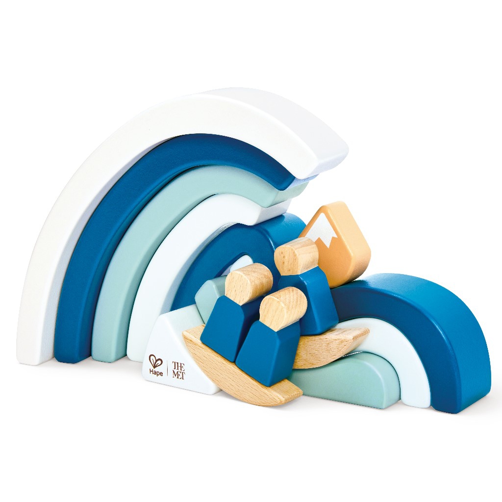 葛飾北齋《神奈川沖浪裏》積木組_Hokusai Great Wave Blocks Set_E0537