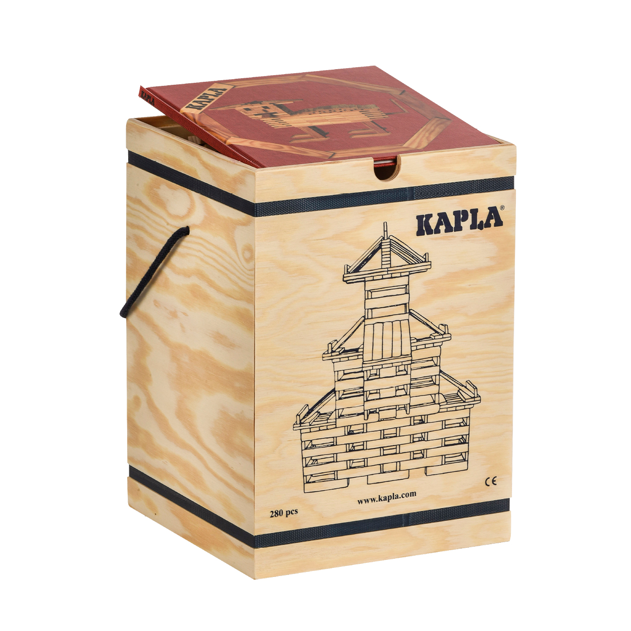 KAPLA280 積木盒-#1 紅 (280PCS)__FAP-K-280-R  