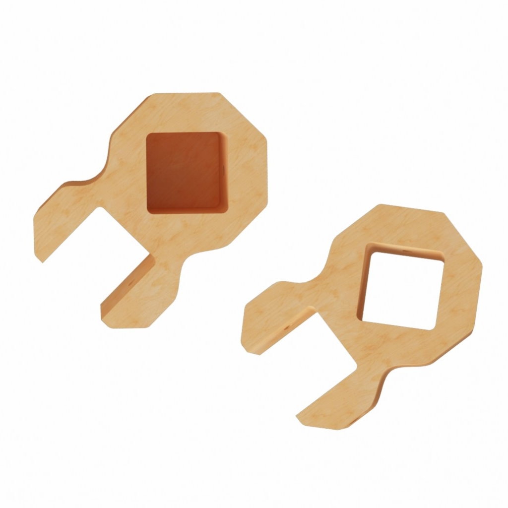 135°雙孔連接器器 - 屏風連接拱門_Type II Connector 2-Piece Set - Gate Connecting A Divider of Different Heights at 135° Inner Angle_ME13675
