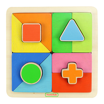 方形顏色配對拼圖_Geometric Puzzle Board_MK00606