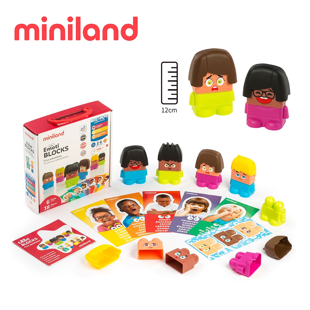 【西班牙miniland】情緒認知人物積木組__ML000179