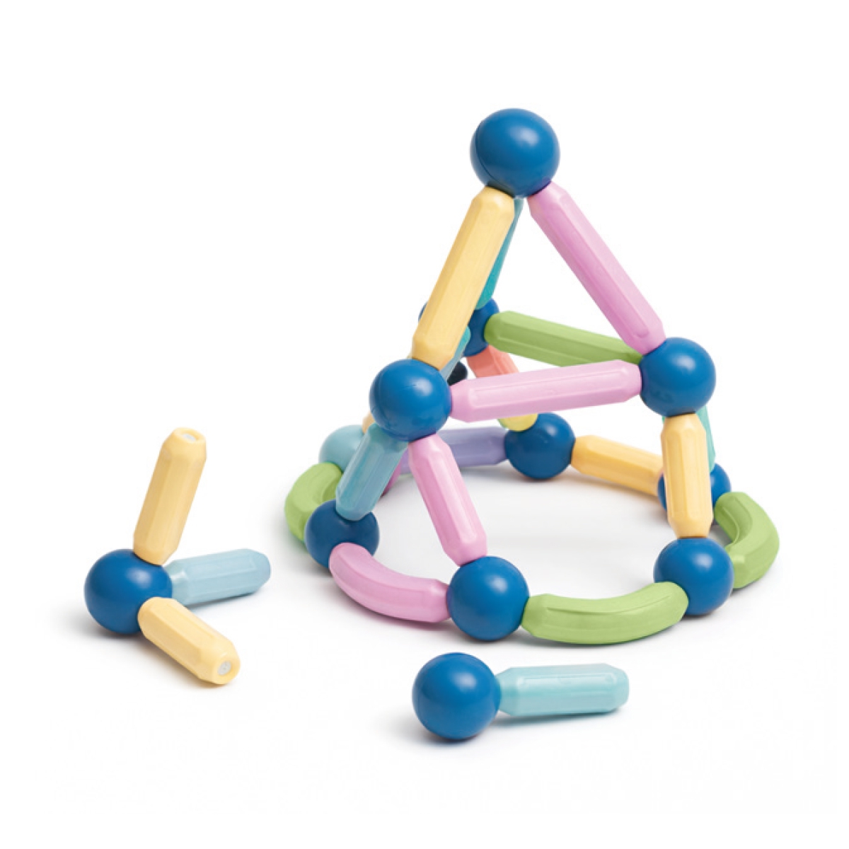 【西班牙miniland】馬卡龍小款磁力棒34件組_MAGNETICS 34 PCS_ML000403